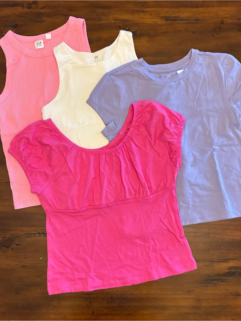GAP Kids Tank & Top Set in Bright Pink, Light Pink, White & Lavender